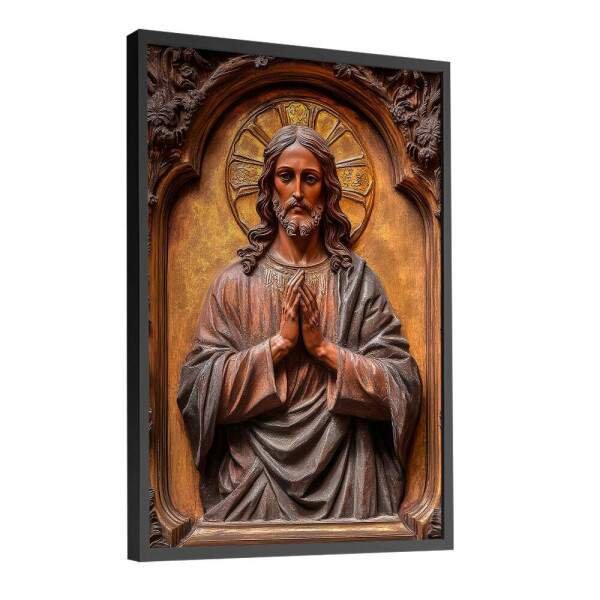 Quadro Decorativo Jesus Esculpido