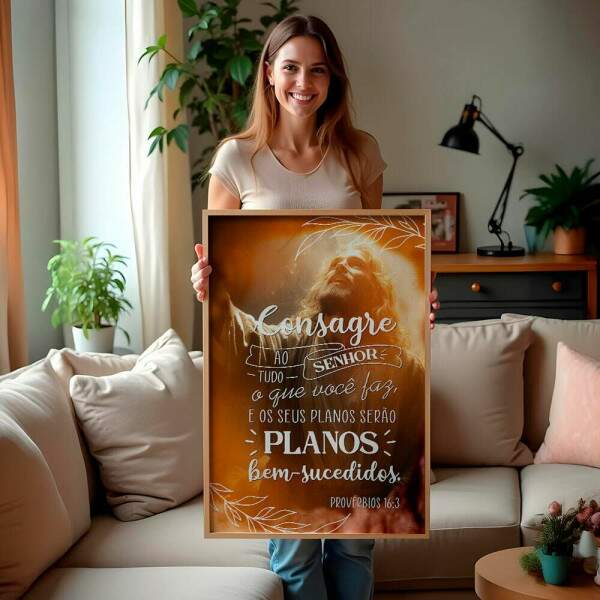 Quadro Decorativo Jesus E A F