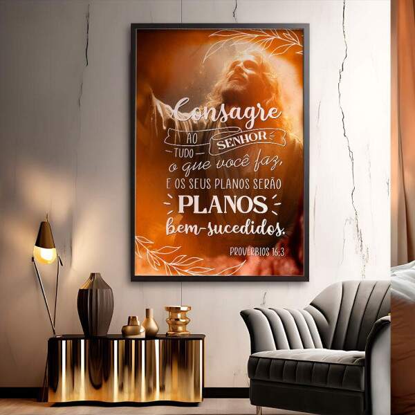 Quadro Decorativo Jesus E A F