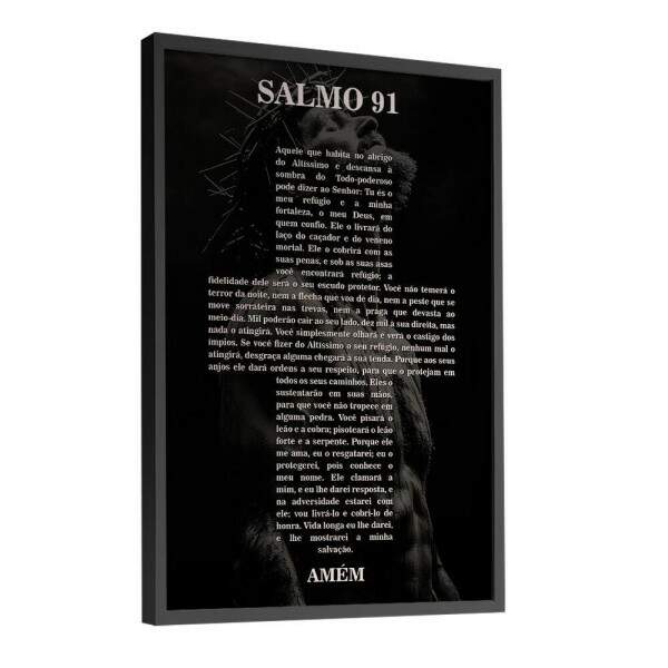 Quadro Decorativo Jesus E Salmo 91