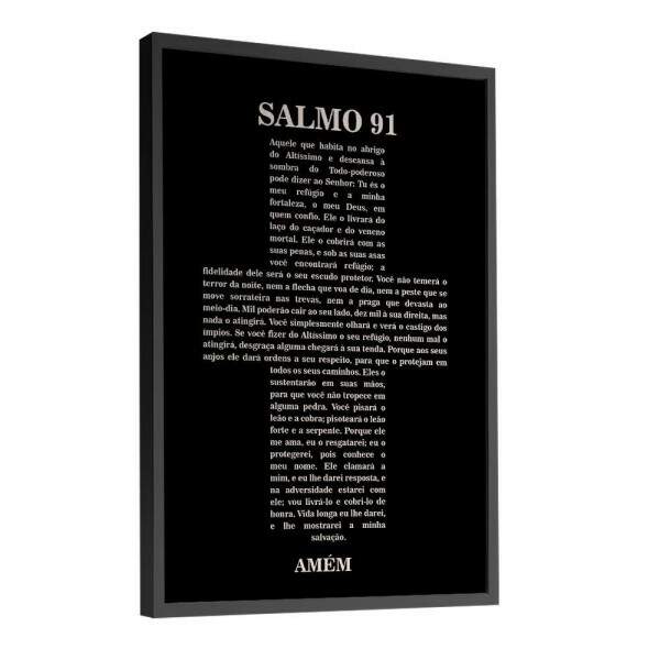 Quadro Decorativo Salmo 91 - Proteo E Serenidade