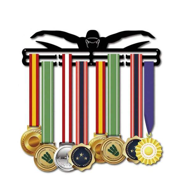 Suporte De Parede Para Medalha Natao 30x15 cm