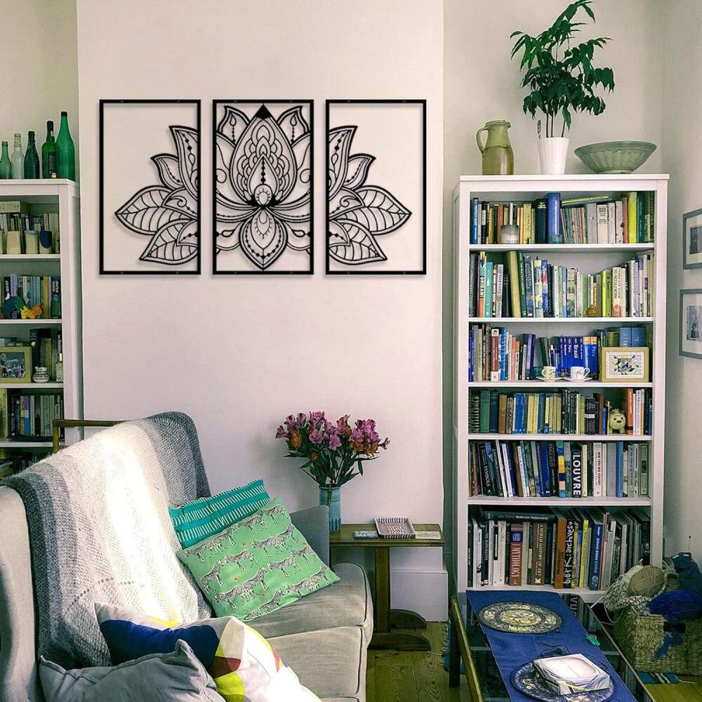 Kit 3 Quadros Vazados Mandala 001