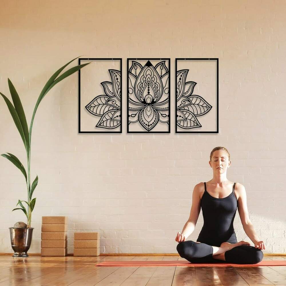 Kit 3 Quadros Vazados Mandala 001