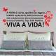 Adesivo de Parede Frase A vida � curta