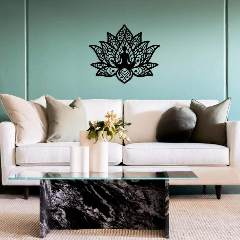 Quadro Vazado Flor de Lotus Meditao