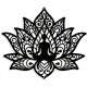 Quadro Vazado Flor de Lotus Medita��o