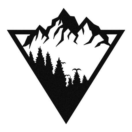 Quadro Vazado Triangular Montanha
