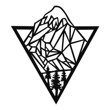 Quadro Vazado Triangular Montanha 002