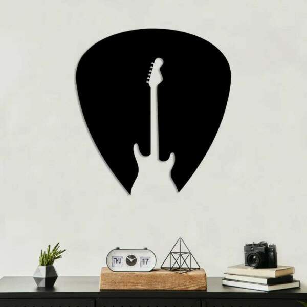 Quadro Vazado Palheta Guitarra