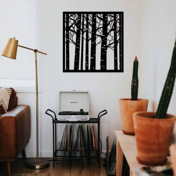 Quadro Vazado Troncos rvores 01