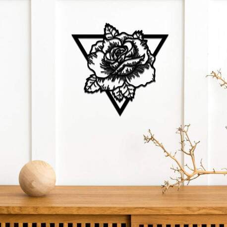 Qyadro Vazado Triangular Rosa 