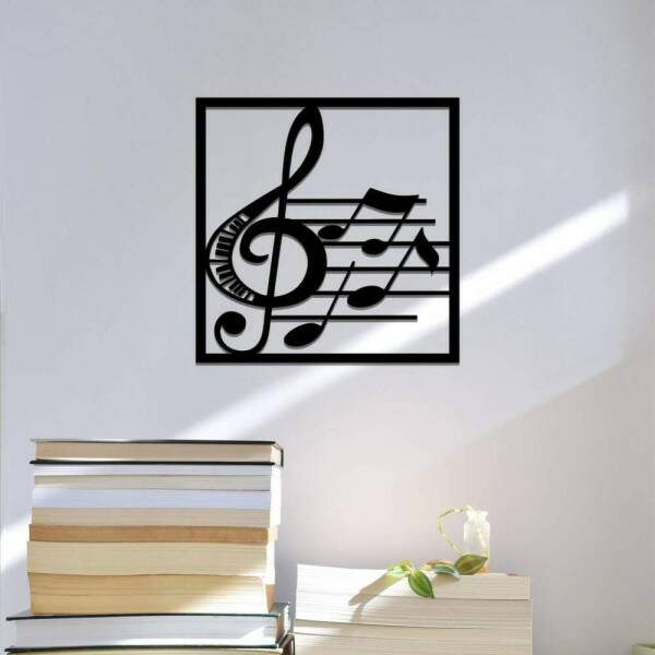 Quadro Vazado Notas Musicais