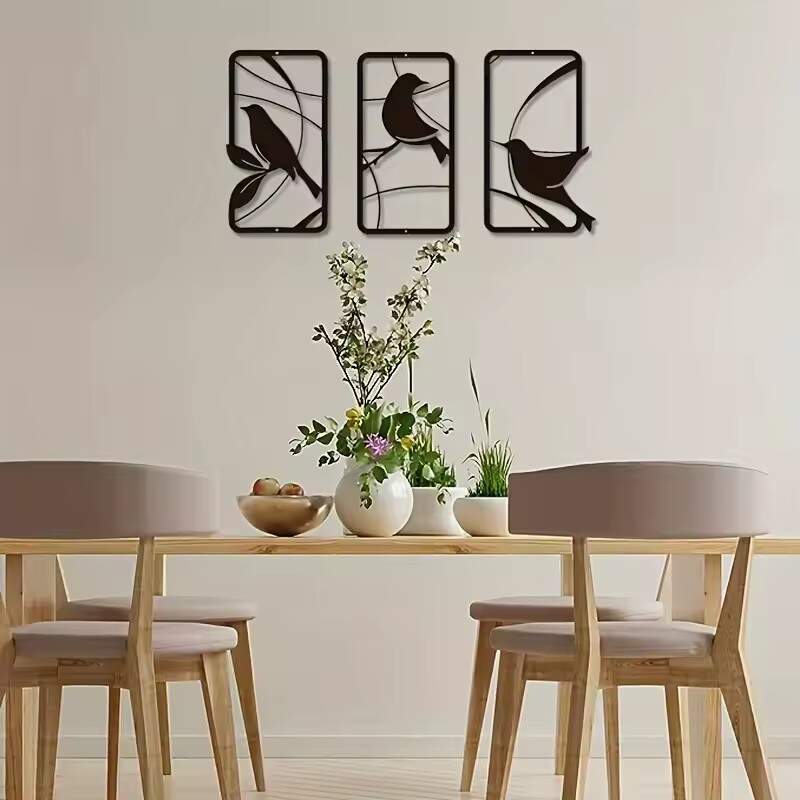 Kit 3 Quadros Vazados P�ssaros