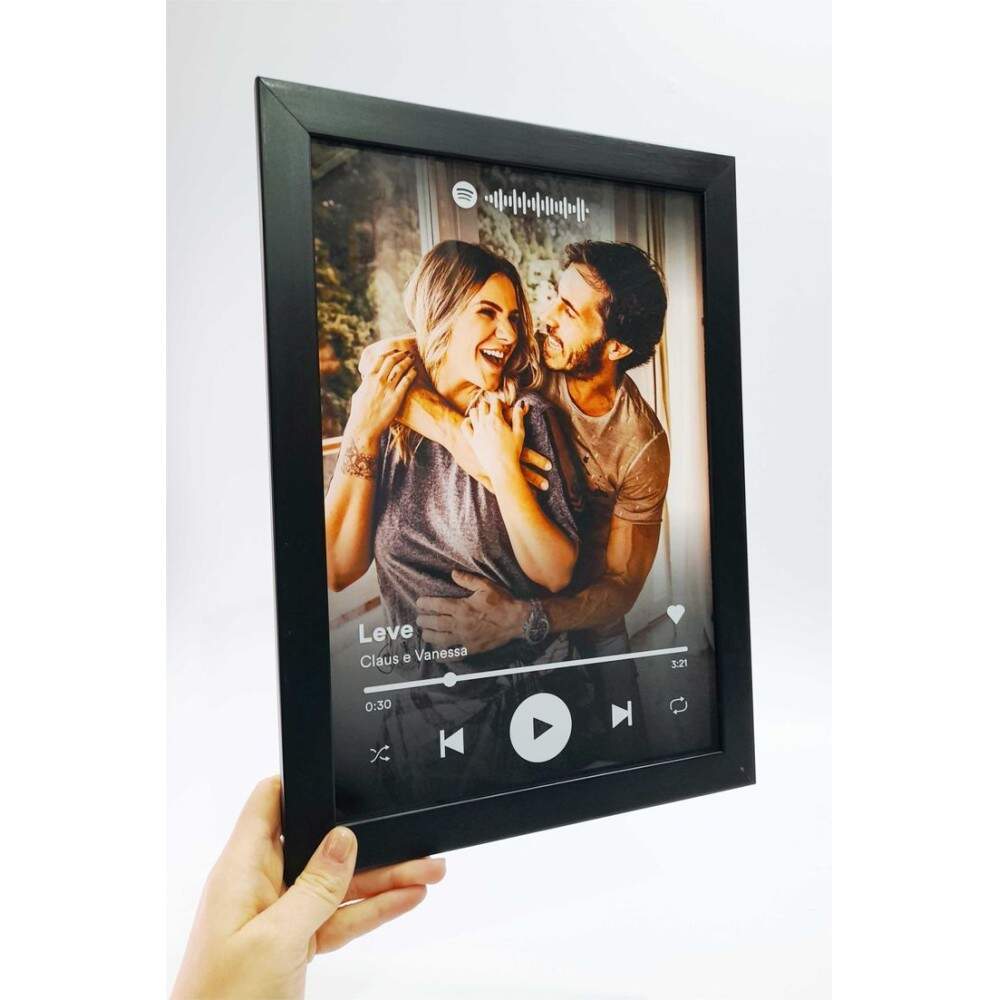 Quadro Spotify Personalizado com Foto e Msica