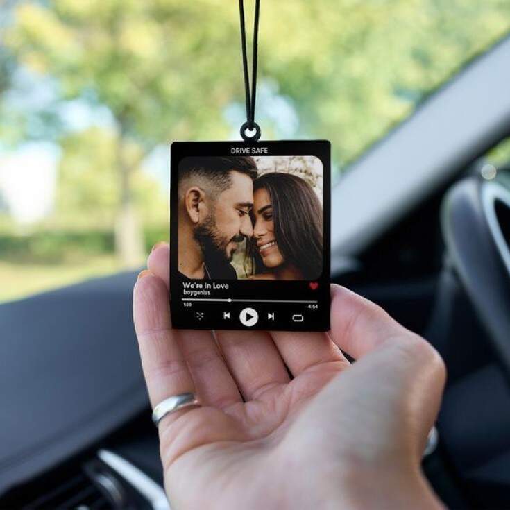 Pendurador de retrovisor de carro Spotify Com Foto e Msica