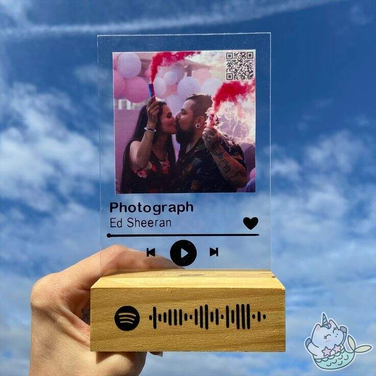 Placa Spotify com Foto e Msica Personalizada