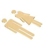 Kit placa para banheiro em acrilico