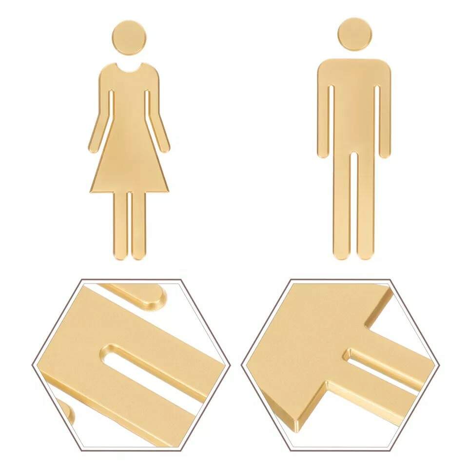 Kit placa para banheiro em acrilico