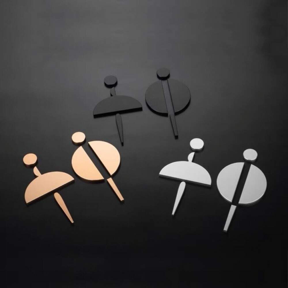 Placa de banheiro Luxo 2 acrilico