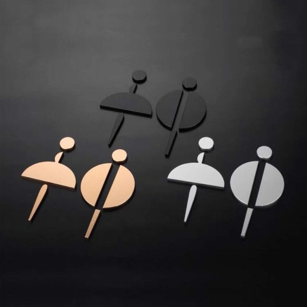 Placa de banheiro Luxo 2 acrilico