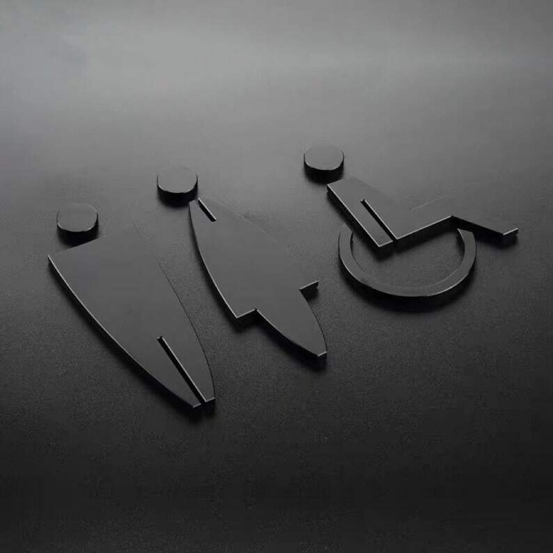 Placa de banheiro Luxo acrilico