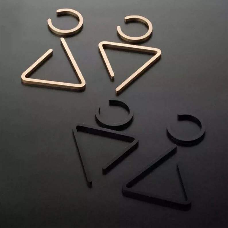 Placa de banheiro acrilico