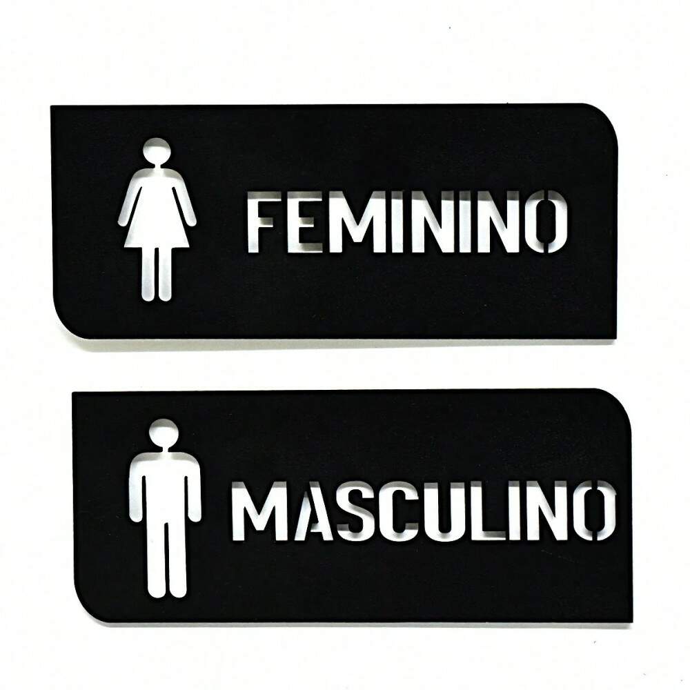 Placas De Porta para Banheiro MDF