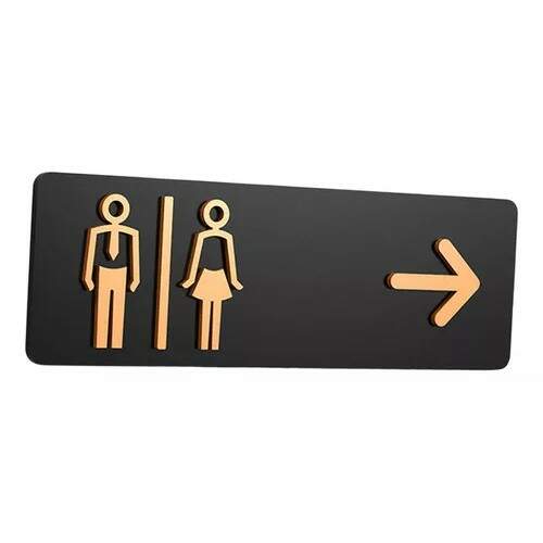 Placa identifica��o Banheiros acrilico