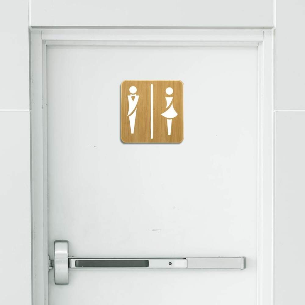 Placa de Sinaliza��o Sanit�rio Banheiro MDF