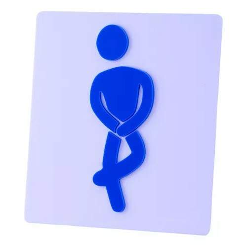 Placa Sinaliza��o Banheiro Masculino Feminino Sanit�rio Par acrilico