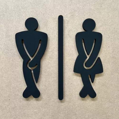 Placa Sinalizao Banheiro Sanitrio acrilico 