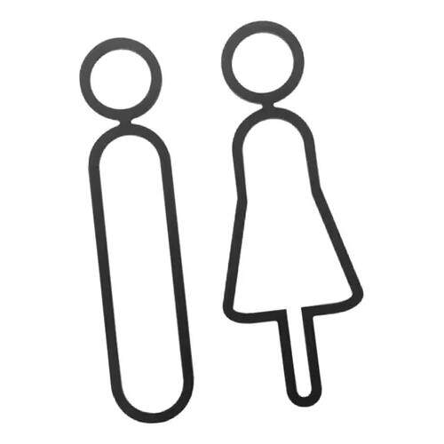 Kit Placa identifica��o banheiros acrilico