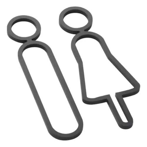 Kit Placa identificao banheiros acrilico