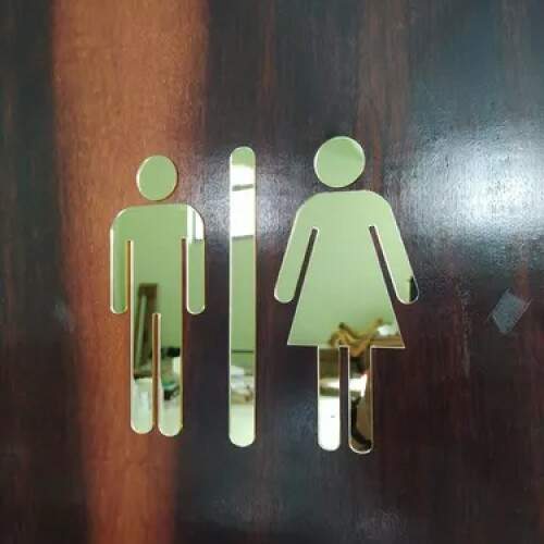 Placas Para Banheiro Plaquinhas Para Sinaliza��o Sanit�rios acrilico