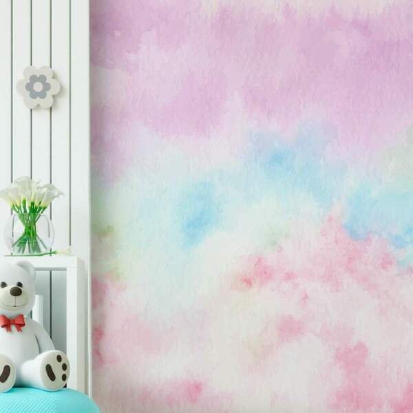 Papel de Parede Aquarela Rosa MP