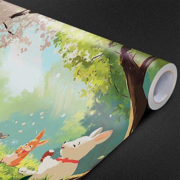 Papel de Parede Animais Pic Nic No Bosque MP