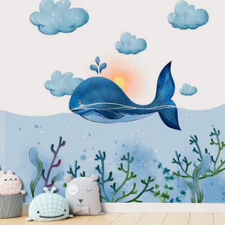 Papel de Parede Baleia Cute MP