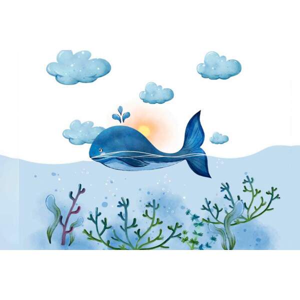 Papel de Parede Baleia Cute MP