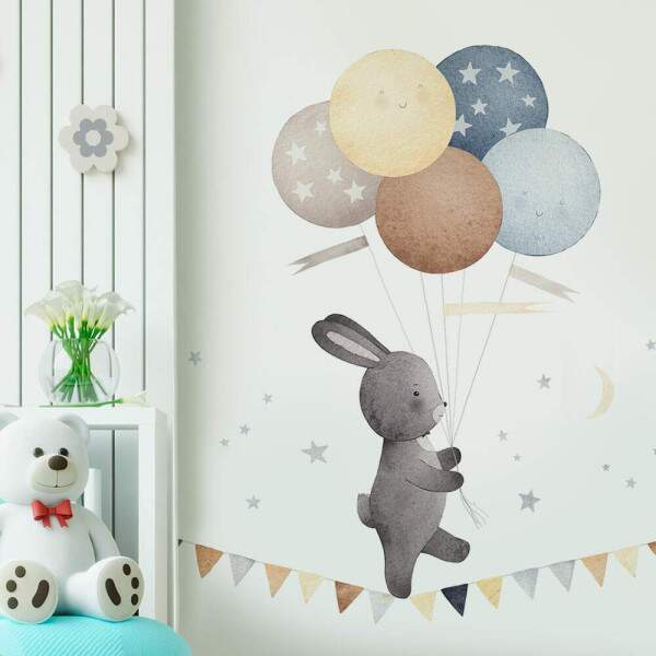 Papel de Parede Coelho Com Baloes MP