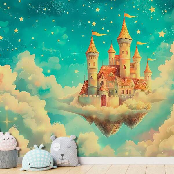 Papel de Parede Castelo Magico Nas Nuvens MP