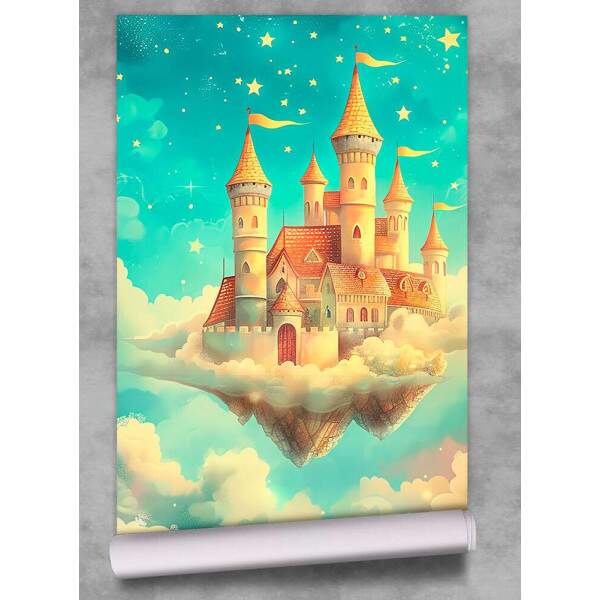 Papel de Parede Castelo Magico Nas Nuvens MP