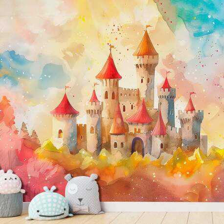Papel de Parede Castelo Festa Aquarela MP