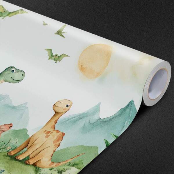 Papel de Parede Cute Dinossauros Aquarela MP