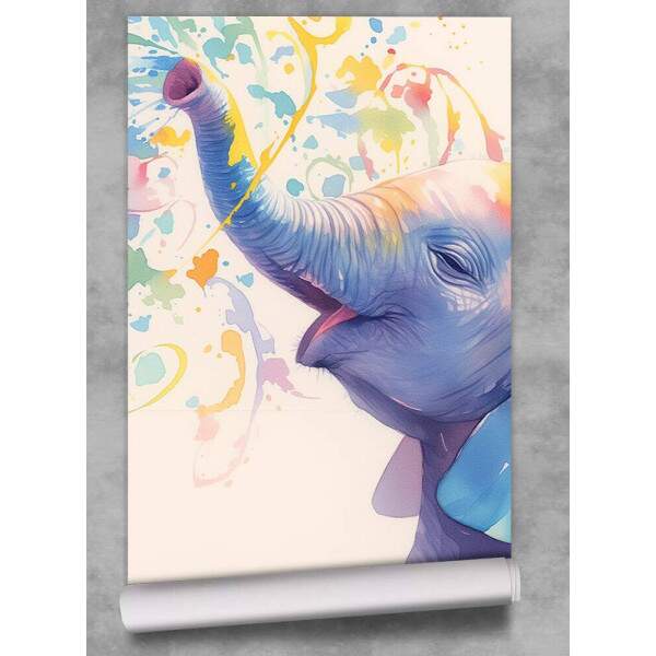 Papel de Parede Elefante Colorido MP