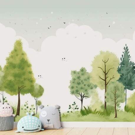 Papel de Parede Floresta Minimalista MP