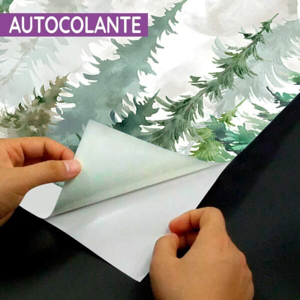 Papel de Parede Floresta Minimalista Pinheiros E Montanhas MP