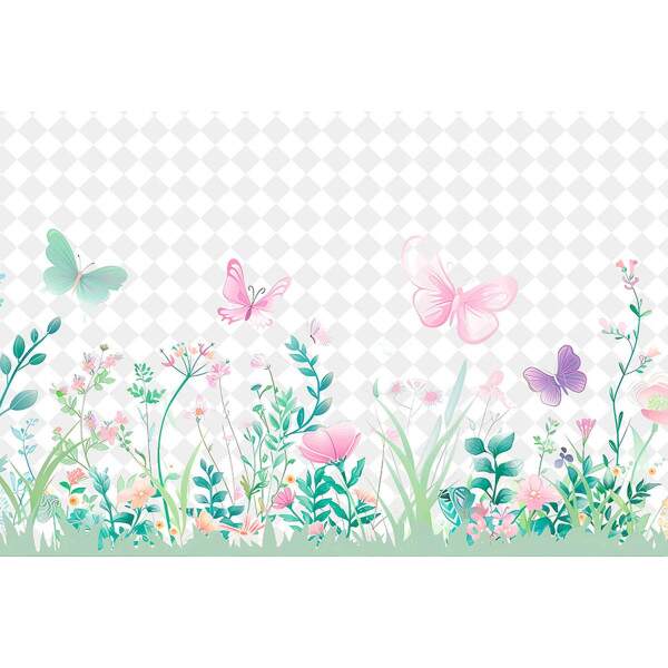 Papel de Parede Jardim Infantil Flores MP