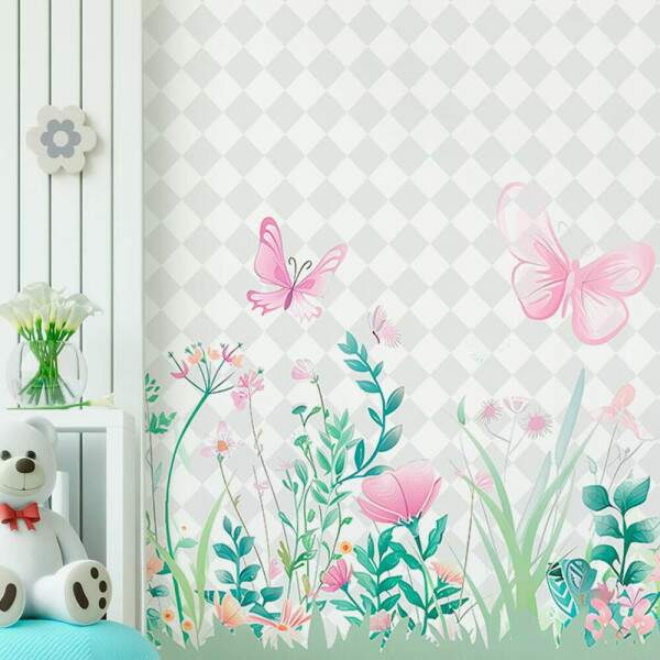 Papel de Parede Jardim Infantil Flores MP