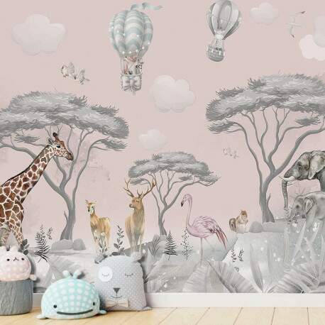 Papel de Parede Pink Safari MP